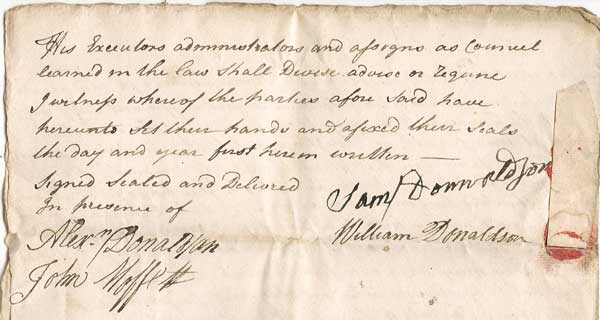 1802 October 14 - Donaldson Indenture