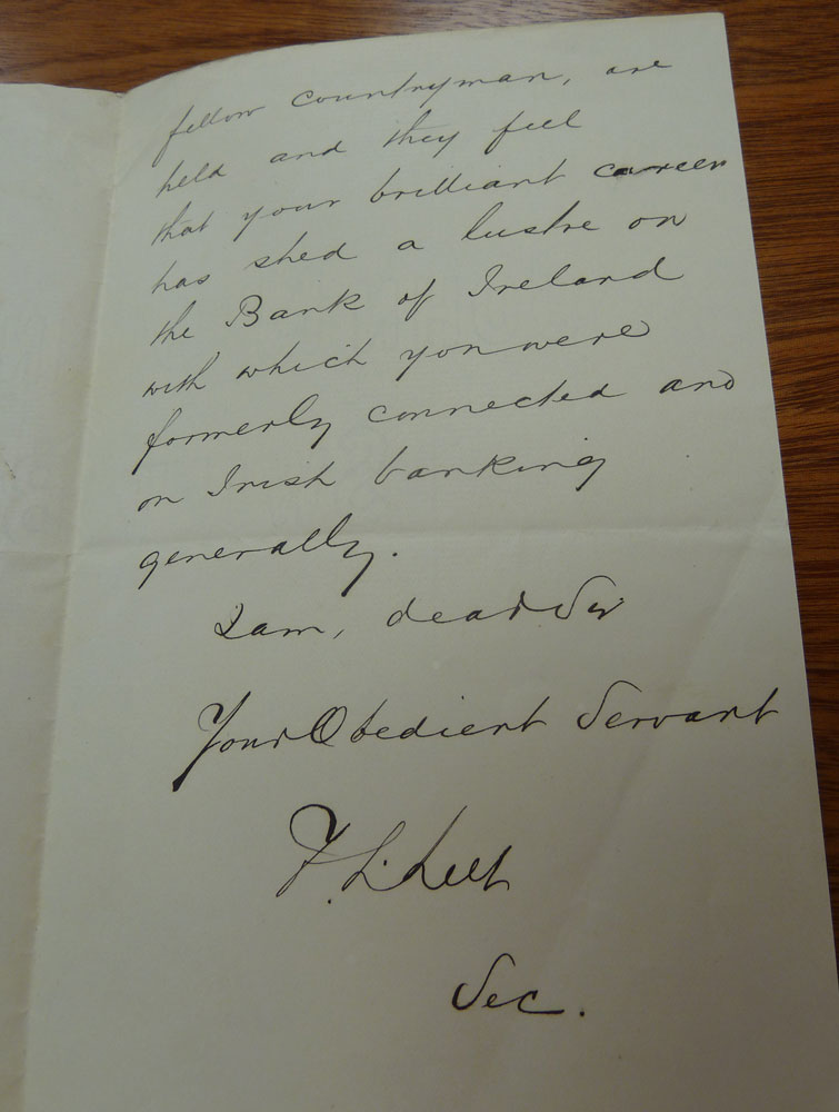 1899 Letter to Thomas Jackson