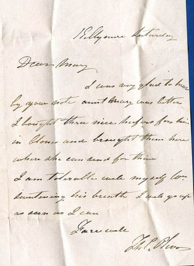 1865 Thomas Oliver letter