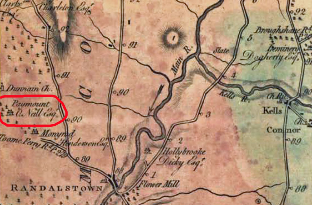 Paymount in 1777 Skinners and Taylor's Maps