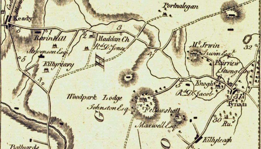 Tynan to Keady map