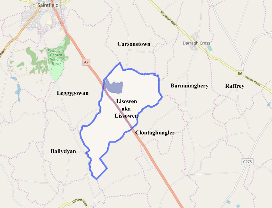 Lisowen townland environs